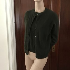 Ralph Lauren cashmere twinset in olive